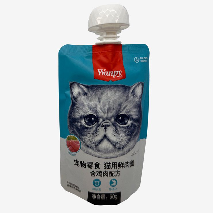 خوراک ژله‌ای گربه وانپی Wanpy با گوشت مرغ – 90 گرمی