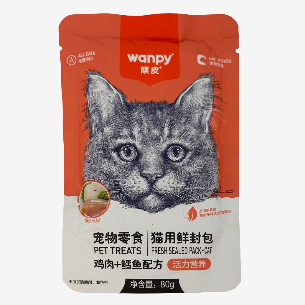 پوچ گربه ونپی با طعم مرغ و ماهی تن